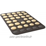 Zenker Macarons-Backmatte Patisserie Perfekt für kleine Kekse und Coockies Silikon-Backform Farbe: Creme Menge: 1 Stück