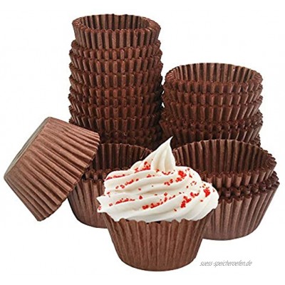 UTRUGAN 500 Stück Muffin Förmchen Papier Cupcake Förmchen Muffin Backförmchen Braun Muffinförmchen Cupcake Wrapper für Cupcakes Pralinen Mini-Muffins Trüffeln Süßigkeiten Desserts