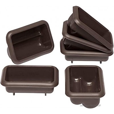 Lurch 85077 FlexiForm Mini Stollen 6er Set Backförmchen für 6 kleine Stollen  9.1 x 5.6 x 3.9 cm aus 100% BPA-freiem Platin Silikon