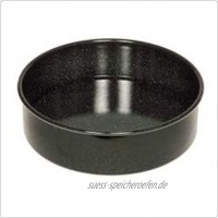 Riess 0480-022 Tortenform 20 CLASSIC BACKFORMEN Durchmesser 20 cm Höhe 7,5 cm Emaille schwarz Hebeboden