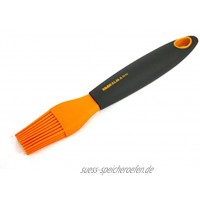 FACKELMANN Backpinsel Soft 19cm in grau orange Silikon 19 x 6 x 2.3 cm