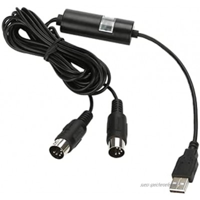 Eosnow MIDI-USB-Kabel MIDI-zu-USB-Konverter Universal für Digitale Instrumente für Cubase und Cakewalk und viele andere Software