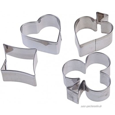 SaySure 4X Stainless Steel Poker Fondant Biscuit Pastry Cookie Cutter