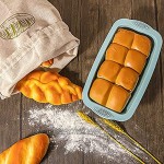 Roponan Silikon Brotbackformen mit Praktischer Brottasche aus Leinen 2 Reckteckige Antihaftende Kastenform und 1 Leinenbrotbeutel für DIY Toast Laib Kuchen Brot 25,2×12,6×6,8 cm
