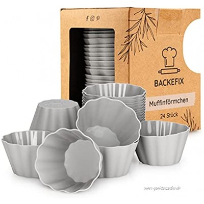 Backefix *neue* Muffinförmchen aus Silikon Muffincups ideal als Cupcakes Stabiler größer und hochwertiger als zuvor 24 Stück