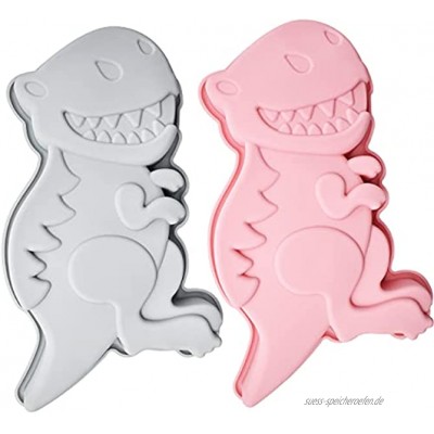 Kuchen-Form-Schokoladen-Form-3D Tomicy 2 Pieces 6-Zoll-Cartoon-Silikon-Dinosaurier Silikonformen Fondant für Plätzchen Jelly Pudding Soap Eiswürfel
