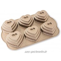 Nordic Ware 3D-Muffinform " Herz Kranz " gestuft für romantische Leckereien