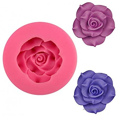 BIGBOBA 3D Rose Form Gießformen DIY Backen Schimmel Seifengießen Gießformen Küche Silikon Kuchen Schokolade Backen Schimmel 6 * 6 * 1.6Ccm