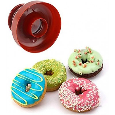 Ohomr 1PC Kunststoff Donut-Backen-Wannen Antihaft-Dessert Hersteller-Form sicher Donut Cutter Brotschneidemaschine Donut-Form für Backen