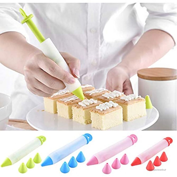 Lankater 1pc Küche Dekorieren Stift Gebäck-Creme-plätzchen-Schokolade Wiederverwendbare Spritze Pen Silikon-Kuchen-schreibens- Küchenhelfer